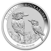 Australia 10 Dollars Kookaburras 2017 AUSTRALIAN KOOKABURRA 2017 10 OZ 999 SILVER P NM coin reverse Australia 10 Dollars Kookaburras 2017 AUSTRALIAN KOOKABURRA 2017 10 OZ 999 SILVER P NM coin reverse
