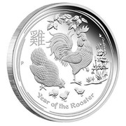 Australia 10 Dollars Rooster 2017 P YEAR OF THE ROOSTER coin reverse Australia 10 Dollars Rooster 2017 P YEAR OF THE ROOSTER coin reverse