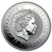 Australia 10 Dollars Year of the Dog 2006 ELIZABETH II AUSTRALIA 10 DOLLARS IRB coin obverse Australia 10 Dollars Year of the Dog 2006 ELIZABETH II AUSTRALIA 10 DOLLARS IRB coin obverse