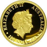 Australia 100 Dollars A Close-Up Portrait of a Koala 2014 ELIZABETH II AUSTRALIA 100 DOLLARS IRB coin obverse Australia 100 Dollars A Close-Up Portrait of a Koala 2014 ELIZABETH II AUSTRALIA 100 DOLLARS IRB coin obverse