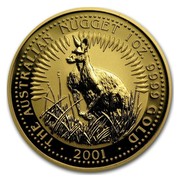 Australia 100 Dollars Australian Nugget 2001 THE AUSTRALIAN NUGGET 1 OZ. 9999 GOLD 2001 coin reverse Australia 100 Dollars Australian Nugget 2001 THE AUSTRALIAN NUGGET 1 OZ. 9999 GOLD 2001 coin reverse