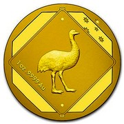 Australia 100 Dollars Emu Road Sign 2015 1 OZ .9999 AU coin reverse Australia 100 Dollars Emu Road Sign 2015 1 OZ .9999 AU coin reverse