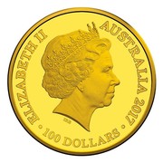 Australia 100 Dollars Kangaroo at Sunset 2017 ELIZABETH II AUSTRALIA 2017 IRB ∙ 100 DOLLARS ∙ coin obverse Australia 100 Dollars Kangaroo at Sunset 2017 ELIZABETH II AUSTRALIA 2017 IRB ∙ 100 DOLLARS ∙ coin obverse