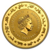 Australia 100 Dollars Lunar Monkey 2016 ELIZABETH II AUSTRALIA 100 DOLLARS IRB coin obverse Australia 100 Dollars Lunar Monkey 2016 ELIZABETH II AUSTRALIA 100 DOLLARS IRB coin obverse