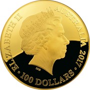 Australia 100 Dollars Northern Sky 2017 ELIZABETH II AUSTRALIA 2017 100 DOLLARS IRB coin obverse Australia 100 Dollars Northern Sky 2017 ELIZABETH II AUSTRALIA 2017 100 DOLLARS IRB coin obverse