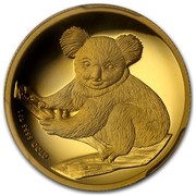 Australia 100 Dollars Sitting Koala 2009 KM# 1115 1 OZ 9999 GOLD P coin reverse Australia 100 Dollars Sitting Koala 2009 KM# 1115 1 OZ 9999 GOLD P coin reverse