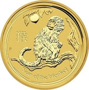 Australia 100 Dollars Year of the Monkey 2016 YEAR OF THE MONKEY P IJ coin reverse Australia 100 Dollars Year of the Monkey 2016 YEAR OF THE MONKEY P IJ coin reverse