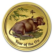Australia 100 Dollars Year of the Ox (Colorized) 2009 YEAR OF THE OX P coin reverse Australia 100 Dollars Year of the Ox (Colorized) 2009 YEAR OF THE OX P coin reverse