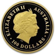 Australia 100 Dollars Year of the Pig 2007 KM# 1906a ELIZABETH II AUSTRALIA 100 DOLLARS IRB coin obverse Australia 100 Dollars Year of the Pig 2007 KM# 1906a ELIZABETH II AUSTRALIA 100 DOLLARS IRB coin obverse