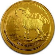 Australia 1000 Dollars Year of the Goat 2015 YEAR OF THE GOAT P NM coin reverse Australia 1000 Dollars Year of the Goat 2015 YEAR OF THE GOAT P NM coin reverse
