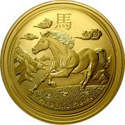 Australia 1000 Dollars Year of the Horse 2014 KM# 2107 YEAR OF THE HORSE P TV coin reverse Australia 1000 Dollars Year of the Horse 2014 KM# 2107 YEAR OF THE HORSE P TV coin reverse