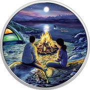 Canada 15 Dollars Around the Campfire 2017 JK coin reverse Canada 15 Dollars Around the Campfire 2017 JK coin reverse