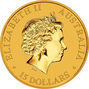 Australia 15 Dollars Australian Kangaroo 2018 ELIZABETH II AUSTRALIA 15 DOLLARS IRB coin obverse Australia 15 Dollars Australian Kangaroo 2018 ELIZABETH II AUSTRALIA 15 DOLLARS IRB coin obverse