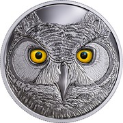 Canada 15 Dollars Great Horned Owl 2017 Proof CA coin reverse Canada 15 Dollars Great Horned Owl 2017 Proof CA coin reverse