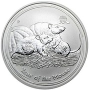 Australia 15 Dollars Lunar Mouse 2008 YEAR OF THE MOUSE P coin reverse Australia 15 Dollars Lunar Mouse 2008 YEAR OF THE MOUSE P coin reverse
