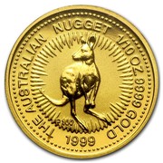 Australia 15 Dollars Nugget 1999 THE AUSTRALIAN NUGGET 1/10 OZ 9999 GOLD 1999 P100 coin reverse Australia 15 Dollars Nugget 1999 THE AUSTRALIAN NUGGET 1/10 OZ 9999 GOLD 1999 P100 coin reverse