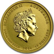 Australia 15 Dollars War in the Pacific 2014 ELIZABETH II AUSTRALIA IRB 1/10OZ 9999 GOLD 2014 15 DOLLARS coin obverse Australia 15 Dollars War in the Pacific 2014 ELIZABETH II AUSTRALIA IRB 1/10OZ 9999 GOLD 2014 15 DOLLARS coin obverse
