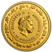 Australia 15 Dollars Year of the Monkey 2016 ELIZABETH II AUSTRALIA 15 DOLLARS IRB coin obverse Australia 15 Dollars Year of the Monkey 2016 ELIZABETH II AUSTRALIA 15 DOLLARS IRB coin obverse