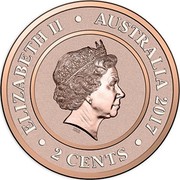 Australia 2 Cents Venus 2017 ELIZABETH II AUSTRALIA 2017 2 CENTS IRB coin obverse Australia 2 Cents Venus 2017 ELIZABETH II AUSTRALIA 2017 2 CENTS IRB coin obverse