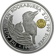 Australia 2 Dollars A Kookaburras at a nest (Johanna Privy) 1996 THE AUSTRALIAN KOOKABURRA 2 OZ. 999 SILVER 1996 coin reverse Australia 2 Dollars A Kookaburras at a nest (Johanna Privy) 1996 THE AUSTRALIAN KOOKABURRA 2 OZ. 999 SILVER 1996 coin reverse