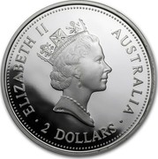 Australia 2 Dollars A Laughing Kookaburra (Privy Florin coin) 1997 ELIZABETH II AUSTRALIA 2 DOLLARS coin obverse Australia 2 Dollars A Laughing Kookaburra (Privy Florin coin) 1997 ELIZABETH II AUSTRALIA 2 DOLLARS coin obverse