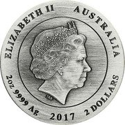Australia 2 Dollars Australian Koala 2017 ELIZABETH II AUSTRALIA 2 OZ 9999 AG 2017 2 DOLLARS IRB coin obverse Australia 2 Dollars Australian Koala 2017 ELIZABETH II AUSTRALIA 2 OZ 9999 AG 2017 2 DOLLARS IRB coin obverse