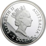 Australia 2 Dollars Kookaburras perched on a tree branch (Jubilee Privy) 1998 ELIZABETH II AUSTRALIA 2 DOLLARS coin obverse Australia 2 Dollars Kookaburras perched on a tree branch (Jubilee Privy) 1998 ELIZABETH II AUSTRALIA 2 DOLLARS coin obverse
