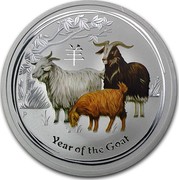 Australia 2 Dollars Lunar Goat Colored 2015 YEAR OF THE GOAT P NM coin reverse Australia 2 Dollars Lunar Goat Colored 2015 YEAR OF THE GOAT P NM coin reverse