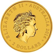 Australia 2 Dollars Mini Kookaburra 2014  ELIZABETH II AUSTRALIA 2014 2 DOLLARS IRB coin obverse Australia 2 Dollars Mini Kookaburra 2014  ELIZABETH II AUSTRALIA 2014 2 DOLLARS IRB coin obverse