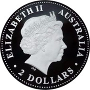Australia 2 Dollars Year of the Dog 2006 KM# 1884a ELIZABETH II AUSTRALIA ∙ 2 DOLLARS coin obverse Australia 2 Dollars Year of the Dog 2006 KM# 1884a ELIZABETH II AUSTRALIA ∙ 2 DOLLARS coin obverse