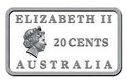 Australia 20 Cents Rum Rebellion 2008  ELIZABETH II 20 CENTS AUSTRALIA coin obverse Australia 20 Cents Rum Rebellion 2008  ELIZABETH II 20 CENTS AUSTRALIA coin obverse