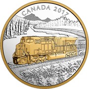 Canada 20 Dollars Locomotives Across Canada - GE ES44AC (Gilded) 2017 CANADA 2017 JM coin reverse Canada 20 Dollars Locomotives Across Canada - GE ES44AC (Gilded) 2017 CANADA 2017 JM coin reverse