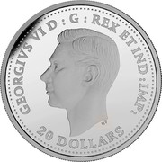 Canada 20 Dollars Second World War Battlefront - The Bombing War 2017  GEORGIVS VI D G REX ET IND IMP 20 DOLLARS HP coin obverse