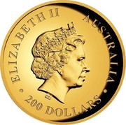 Australia 200 Dollars Wedge-Tailed Eagle 2014 KM# 2211 ELIZABETH II AUSTRALIA 200 DOLLARS IRB coin obverse Australia 200 Dollars Wedge-Tailed Eagle 2014 KM# 2211 ELIZABETH II AUSTRALIA 200 DOLLARS IRB coin obverse