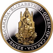 Canada 25 Dollars Great Seal of Canada 2017 DU CANADA ELIZABETH II QUEEN OF CANADA REINE AMAR ADMARE USQUE coin reverse Canada 25 Dollars Great Seal of Canada 2017 DU CANADA ELIZABETH II QUEEN OF CANADA REINE AMAR ADMARE USQUE coin reverse