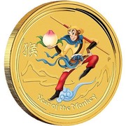 Australia 25 Dollars Monkey King 2016 YEAR OF THE MONKEY P coin reverse Australia 25 Dollars Monkey King 2016 YEAR OF THE MONKEY P coin reverse