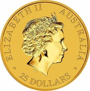 Australia 25 Dollars Resting Kangaroo 2016 ELIZABETH II AUSTRALIA ∙ 25 DOLLARS ∙ coin obverse Australia 25 Dollars Resting Kangaroo 2016 ELIZABETH II AUSTRALIA ∙ 25 DOLLARS ∙ coin obverse