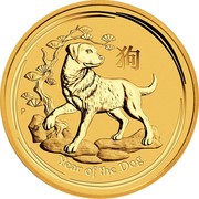 Australia 25 Dollars Year of the Dog 2018 YEAR OF THE DOG P coin reverse Australia 25 Dollars Year of the Dog 2018 YEAR OF THE DOG P coin reverse