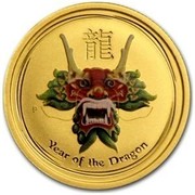 Australia 25 Dollars Year of the Dragon (Colorized) 2012 YEAR OF THE DRAGON P coin reverse Australia 25 Dollars Year of the Dragon (Colorized) 2012 YEAR OF THE DRAGON P coin reverse
