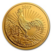 Australia 25 Dollars Year of the Rooster 2017 2017 1/4 OZ .9999 AU TD coin reverse Australia 25 Dollars Year of the Rooster 2017 2017 1/4 OZ .9999 AU TD coin reverse