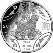 Australia 30 Dollars Lunar Dog 2018 2018 YEAR OF THE DOG 1 KG .999 AG coin reverse Australia 30 Dollars Lunar Dog 2018 2018 YEAR OF THE DOG 1 KG .999 AG coin reverse