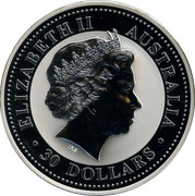 Australia 30 Dollars Lunar German Shepard 2006  ELIZABETH II AUSTRALIA IRB ∙ 30 DOLLARS ∙ coin obverse