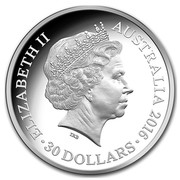 Australia 30 Dollars Lunar Monkey 2016 ELIZABETH II AUSTRALIA 2016 30 DOLLARS IRB coin obverse Australia 30 Dollars Lunar Monkey 2016 ELIZABETH II AUSTRALIA 2016 30 DOLLARS IRB coin obverse