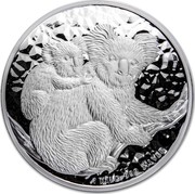 Australia 30 Dollars Mother and baby Koala 2008 1 KILO 999 SILVER P coin reverse Australia 30 Dollars Mother and baby Koala 2008 1 KILO 999 SILVER P coin reverse
