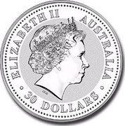 Australia 30 Dollars Piglet (Colorized) 2007 ELIZABETH II AUSTRALIA 30 DOLLARS IRB coin obverse Australia 30 Dollars Piglet (Colorized) 2007 ELIZABETH II AUSTRALIA 30 DOLLARS IRB coin obverse