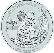 Australia 30 Dollars Resting Koala 2017 AUSTRALIAN KOALA 2017 1 KILO 999 SILVER P TV coin reverse Australia 30 Dollars Resting Koala 2017 AUSTRALIAN KOALA 2017 1 KILO 999 SILVER P TV coin reverse