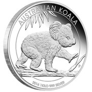 Australia 30 Dollars The Koala 1 kilo 2016 AUSTRALIAN KOALA 2016 1 KILO 999 SILVER P IJ coin reverse Australia 30 Dollars The Koala 1 kilo 2016 AUSTRALIAN KOALA 2016 1 KILO 999 SILVER P IJ coin reverse