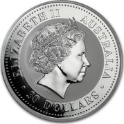 Australia 30 Dollars Year of the Pig 2007 ELIZABETH II AUSTRALIA 30 DOLLARS IRB coin obverse Australia 30 Dollars Year of the Pig 2007 ELIZABETH II AUSTRALIA 30 DOLLARS IRB coin obverse