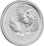 Australia 300 Dollars Year of the Rooster 2017 YEAR OF THE ROOSTER P coin reverse Australia 300 Dollars Year of the Rooster 2017 YEAR OF THE ROOSTER P coin reverse