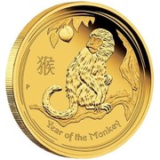 Australia 3000 Dollars Year of the Monkey 2016 YEAR OF THE MONKEY P IJ coin reverse Australia 3000 Dollars Year of the Monkey 2016 YEAR OF THE MONKEY P IJ coin reverse